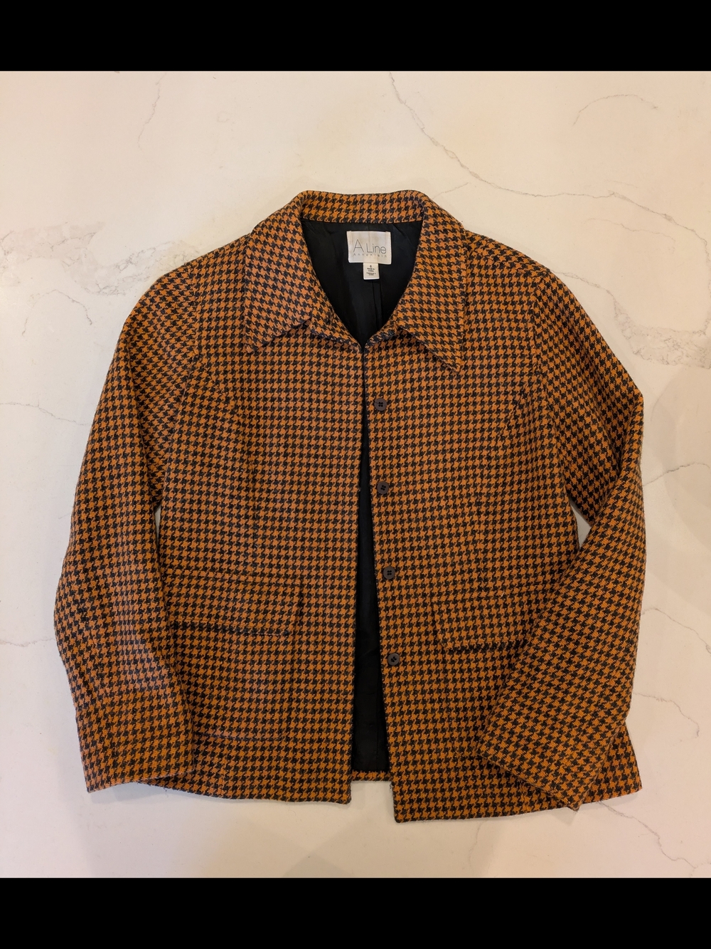 Vintage 90s Anne Klein ALine Houndstooth Blazer